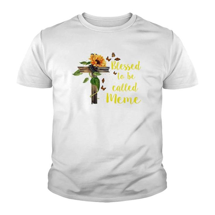 Flower Blessed To Be Called Meme Youth T-shirt