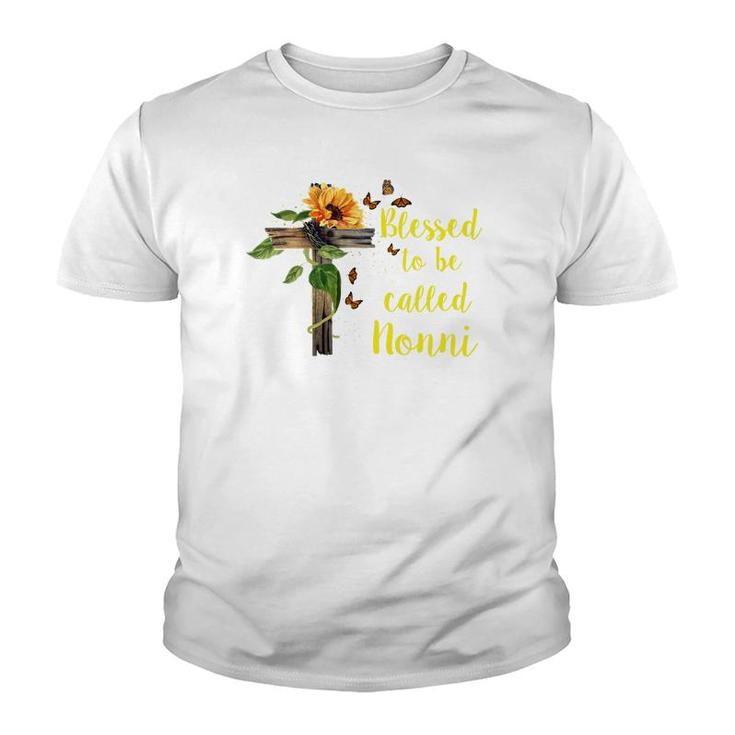 Flower Blessed To Be Called Nonni Youth T-shirt