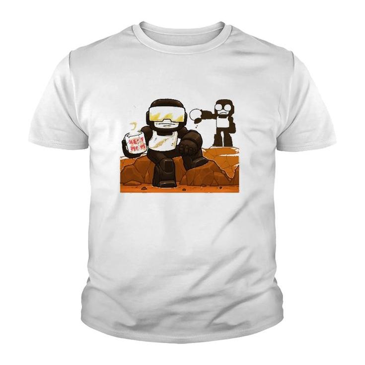 Fnf Game Tankman Having A Coffee Youth T-shirt