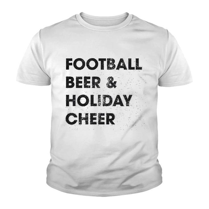 Football Beer Holiday Cheer Youth T-shirt