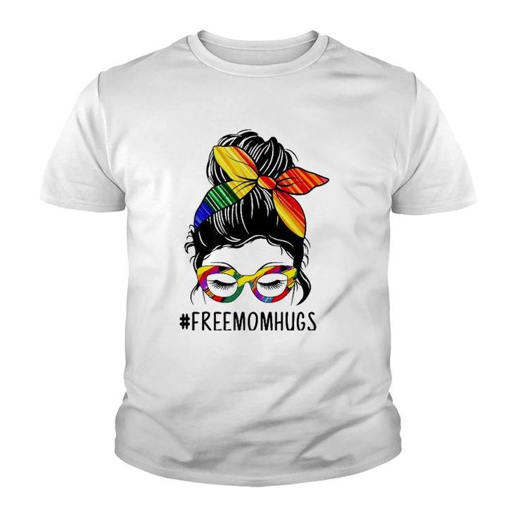 Free Mom Hugs  Lgbt Love Is Love Lgb Lgbt Pride  Youth T-shirt