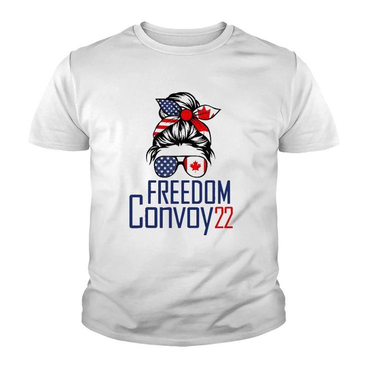Freedom Convoy 2022 Supporter I Support Canadian Truckers Youth T-shirt