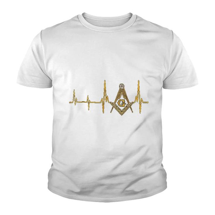 Freemason Heartbeat Masonic Heartbeat Youth T-shirt