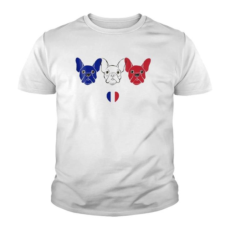 French Bulldog Lover Patriotic Youth T-shirt