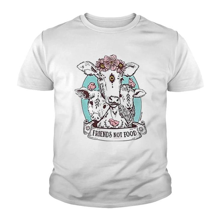 Friends Not Food Vegan Funny Animal Youth T-shirt