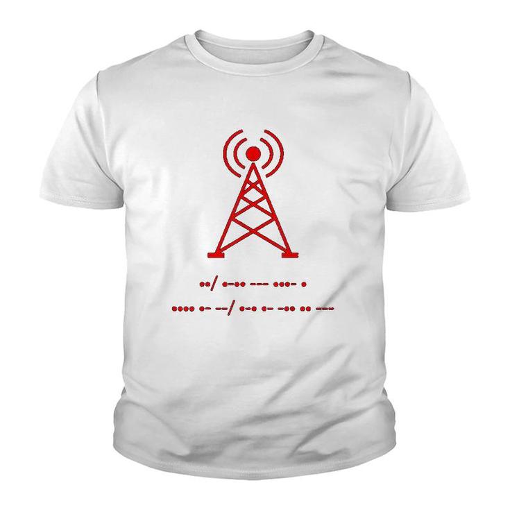 Funny Amateur Ham Radio Morse Code Gift Youth T-shirt