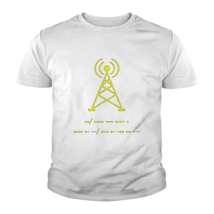 Funny Amateur Ham Radio Morse Code Gift Youth T-shirt