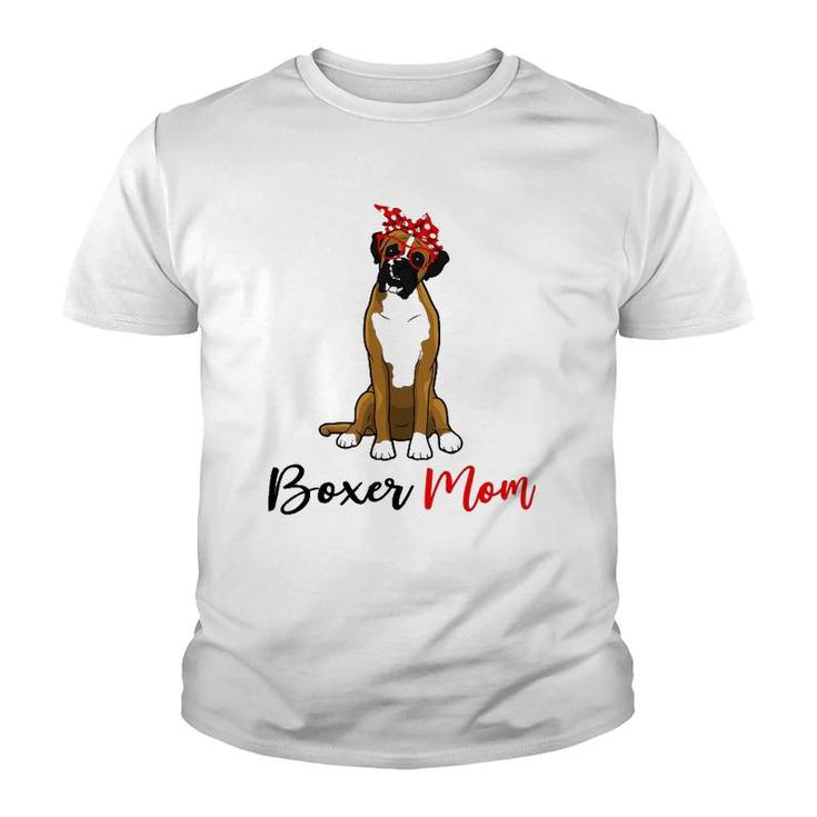 Funny Boxer Mom Dog Lover Mother's Day Youth T-shirt