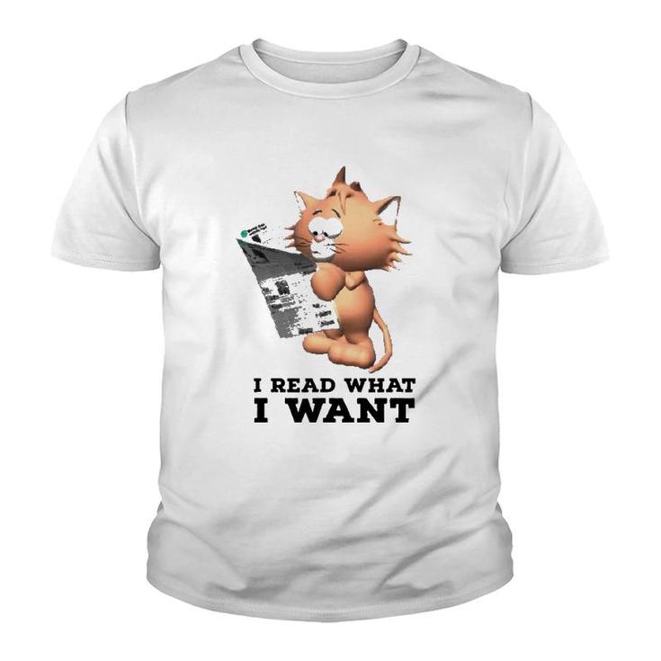 Funny Cat Personality I Read What I Want Cats Youth T-shirt