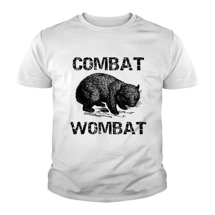 Funny Combat Wombat Graphic Gift Youth T-shirt