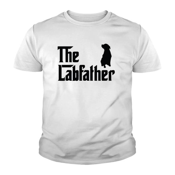 Funny Coolest Lab Dad For Black Labrador Dog Lover Men Youth T-shirt