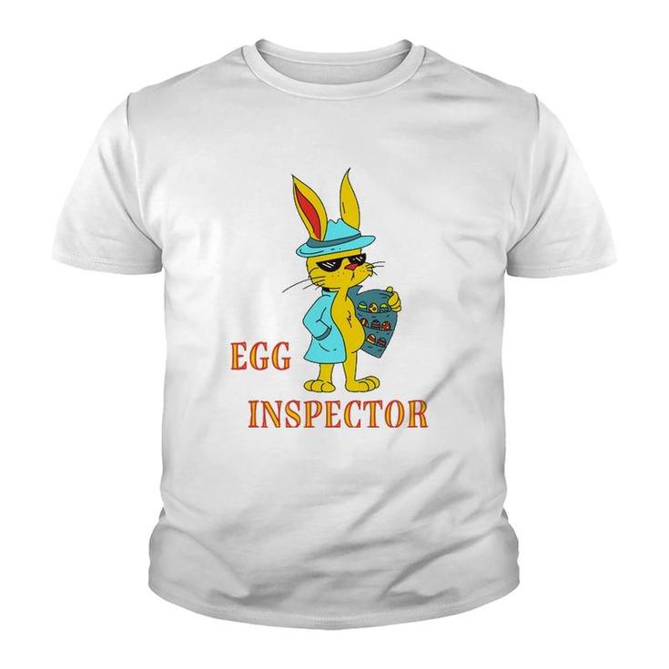 Funny Easter Bunny Egg Inspector Youth T-shirt