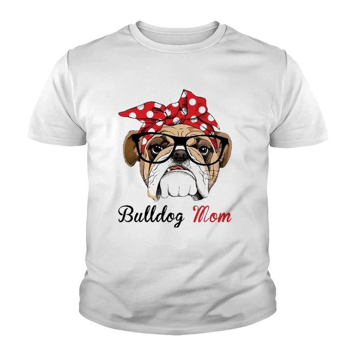 Funny English Bulldog Mom For Bulldog Lovers Youth T-shirt