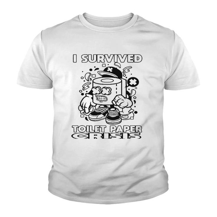 Funny I Survived Toilet Paper Crisis Youth T-shirt