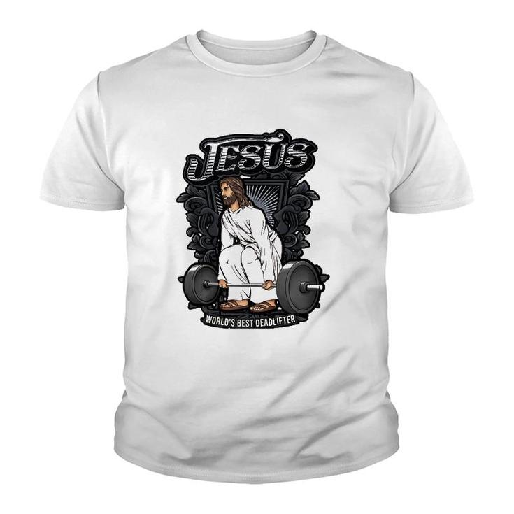 Funny Jesus Christian Weight Lifting Pun Men Him Gag Gifts Tank Top Youth T-shirt