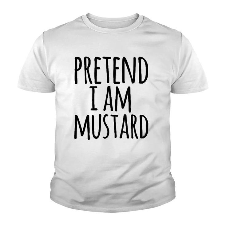 Funny Lazy Halloween Pretend I Am Mustard Costume Youth T-shirt