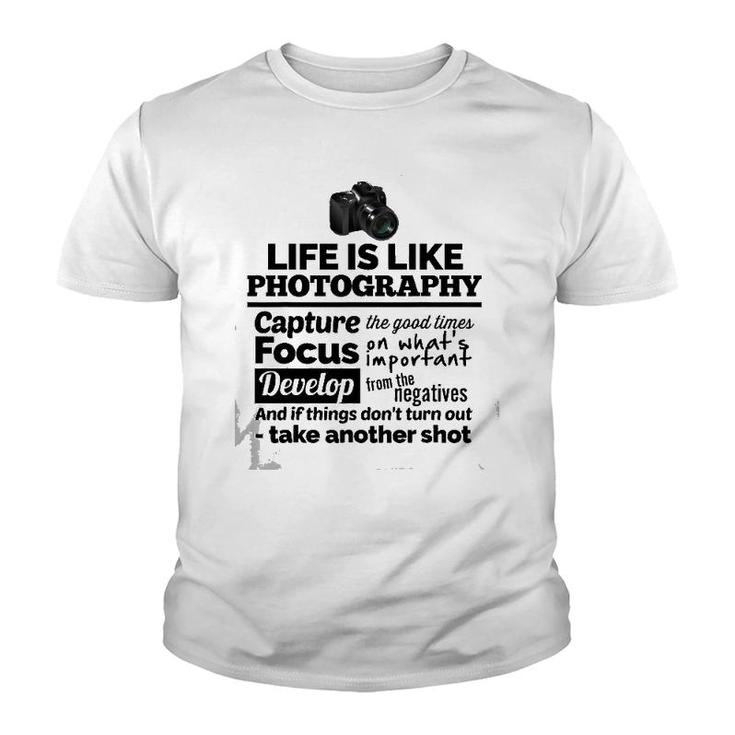 Funny Photography Camera For A Photographer Youth T-shirt