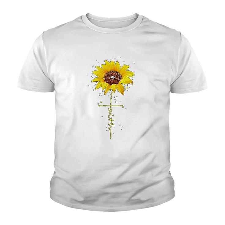 Funny Sunflower Faith Youth T-shirt