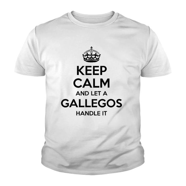 Gallegos Funny Surname Family Tree Birthday Reunion Gift Youth T-shirt