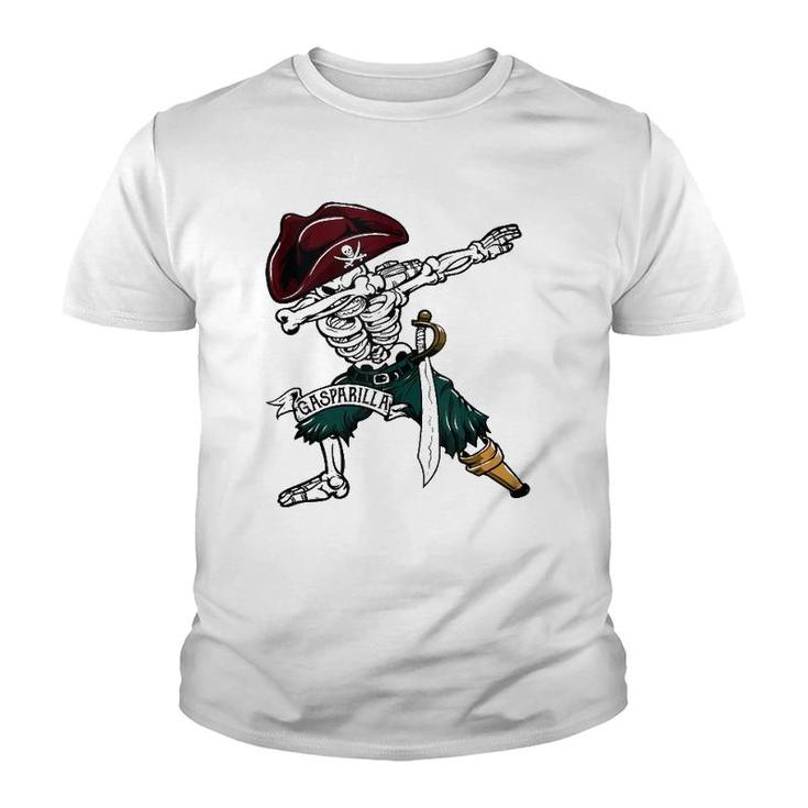 Gasparilla 2022 Dabbing Skeleton Pirate Jolly Roger Gift Tank Top Youth T-shirt