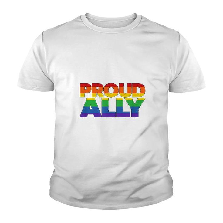 Gay Pride Ally Lgbt Friends Proud Ally Youth T-shirt