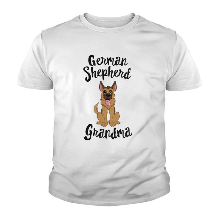 German Shepherd Grandma Pawma Dog Grandparents Grand Maw Youth T-shirt
