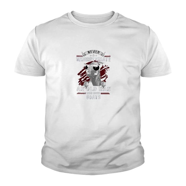 Goat Never Underestimate Old Man Youth T-shirt