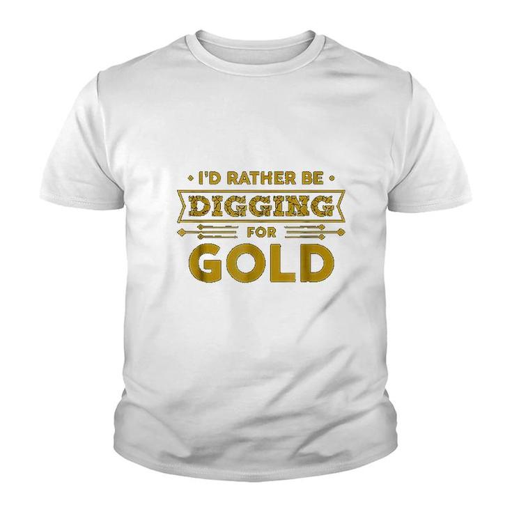 Gold Miner Digger Prospecting Treasure Youth T-shirt