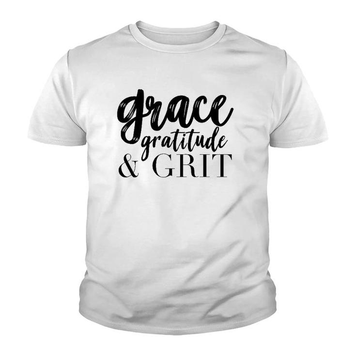 Grace, Gratitude, & Grit Graphic Tee Youth T-shirt