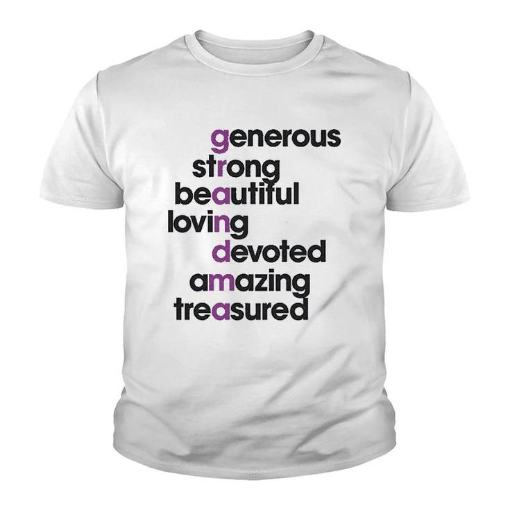 Grandma Letters Youth T-shirt