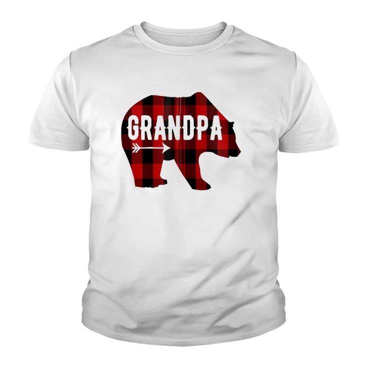 Grandpa Black Red Buffalo Plaid Bear Grandfather Bear Zip Back