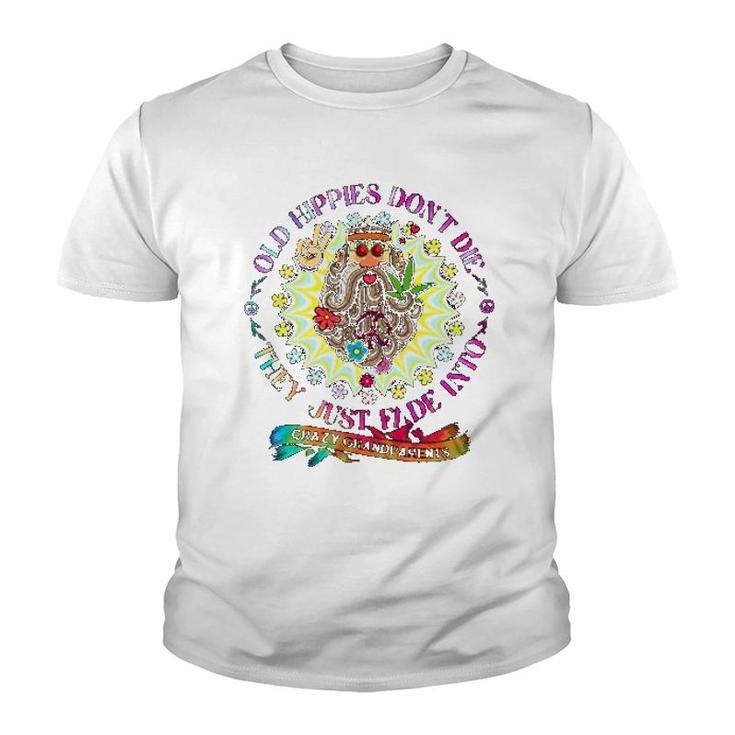 Grandparent Old Hippies Dont Die Youth T-shirt
