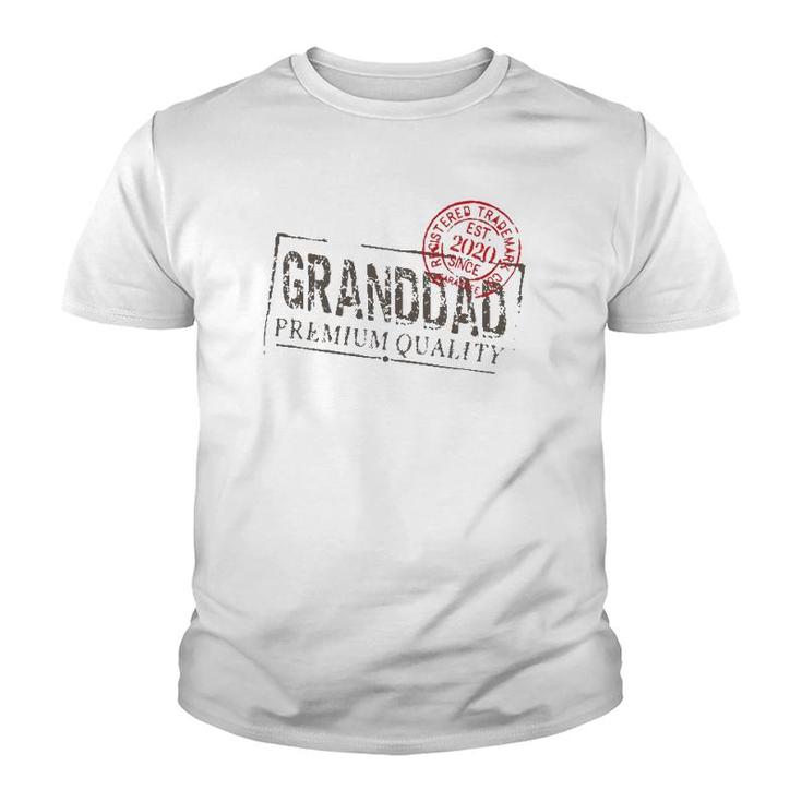Graphic 365 Granddad Grandpa Vintage Est 2020 Men Gift Youth T-shirt