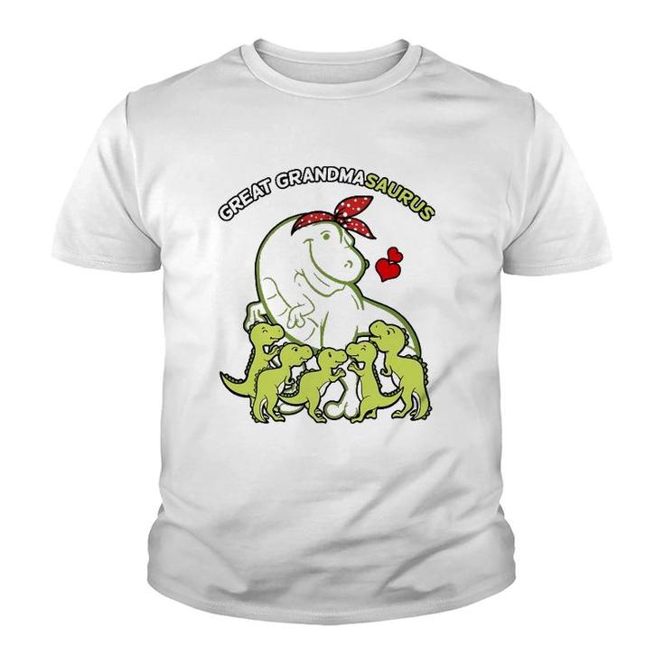 Great Grandmasaurus Grandma 5 Kids Dinosaur Mother's Day Youth T-shirt