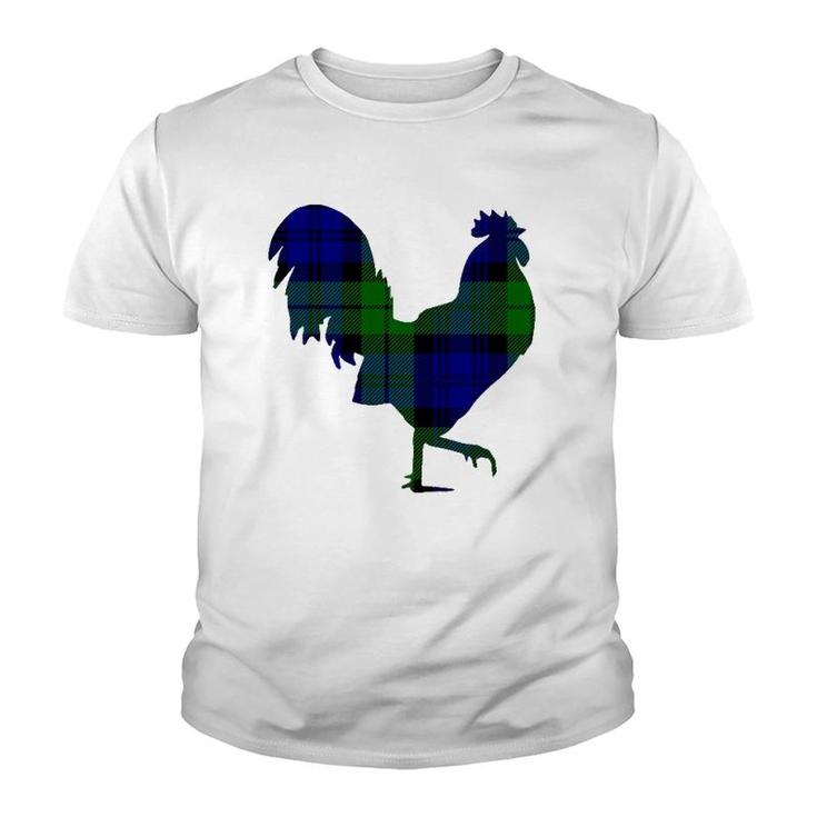 Green And Blue Plaid Chicken Scottish Pride Tartan Youth T-shirt