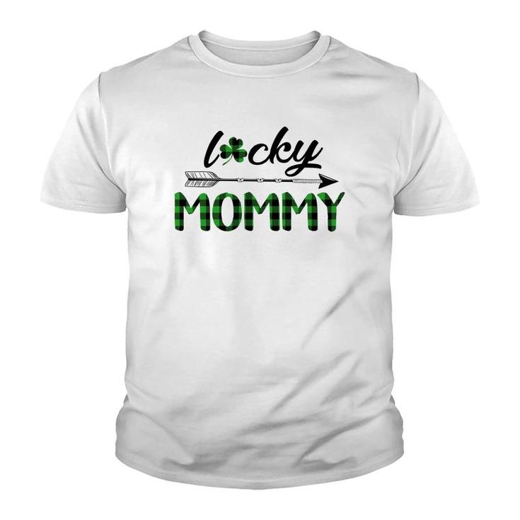 Green Plaid Lucky  Mommy Youth T-shirt