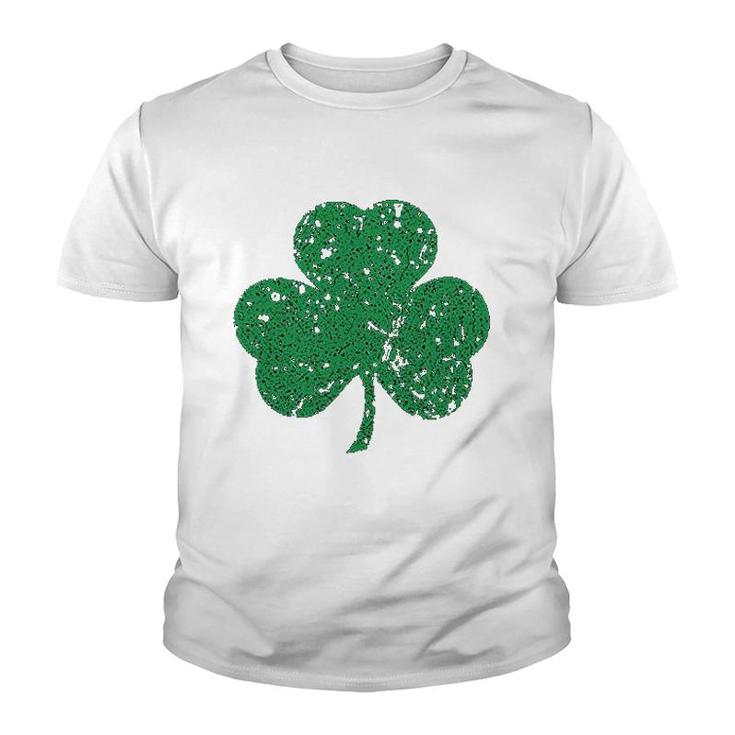 Green Three Leaf Clover St Patricks Day Youth T-shirt