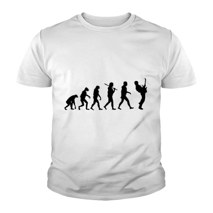 Guitar Player Evolution Funny Musician Youth T-shirt