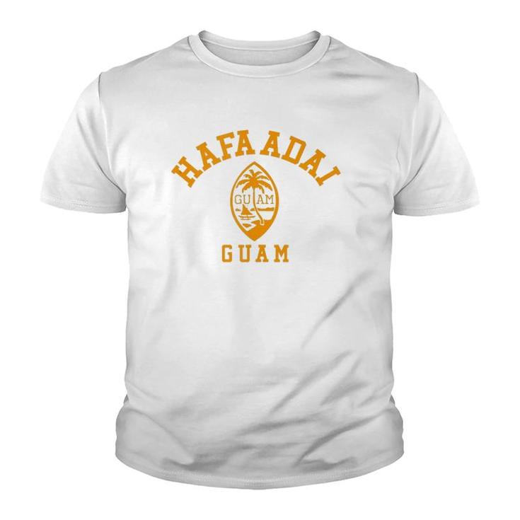 Hafa Adai Guam Seal Islander Chamorro Guamanian Navy Tank Top Youth T-shirt