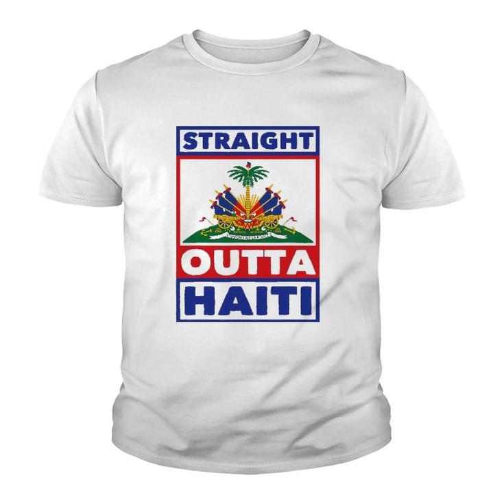 Haiti Haitian America Flag Love Straight Roots Ayiti Proud Youth T-shirt
