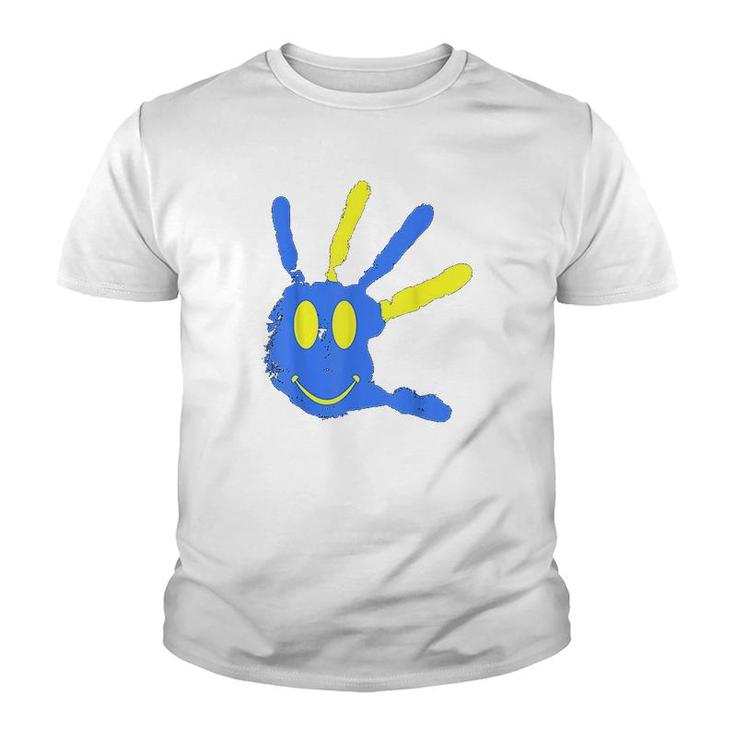Hand Smiley Face Down Youth T-shirt