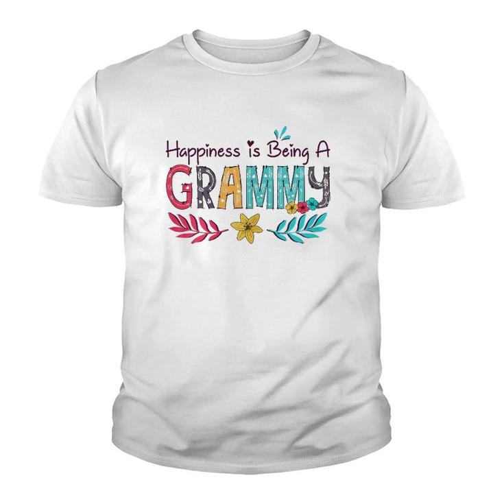 Happiness Is Being A Grammy Mother's Day Gift Grandma Youth T-shirt