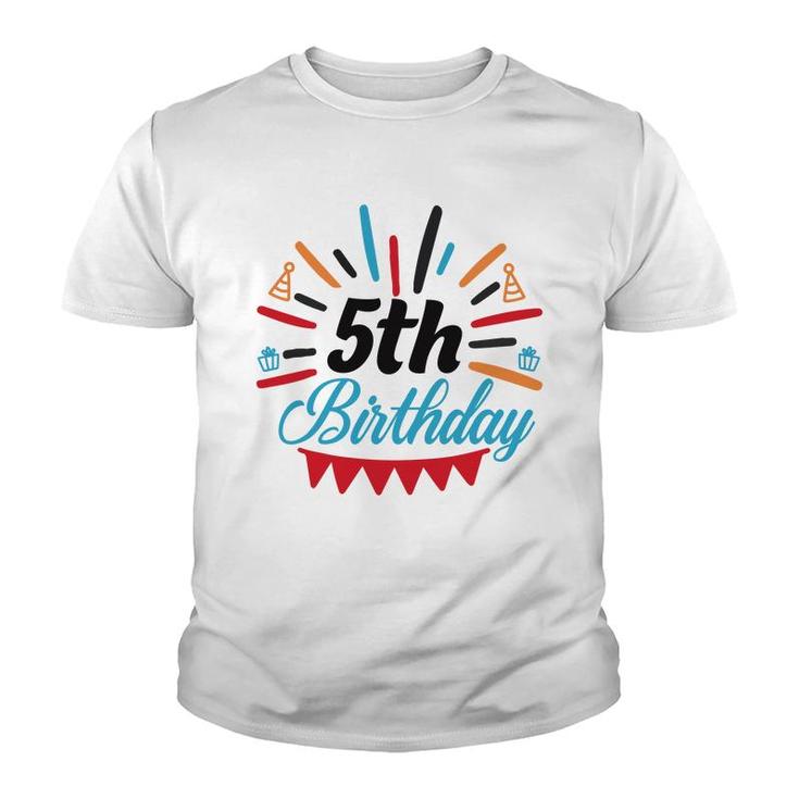 Happy 5Th Birthday Cool Gifts For Birthday Party Youth T-shirt
