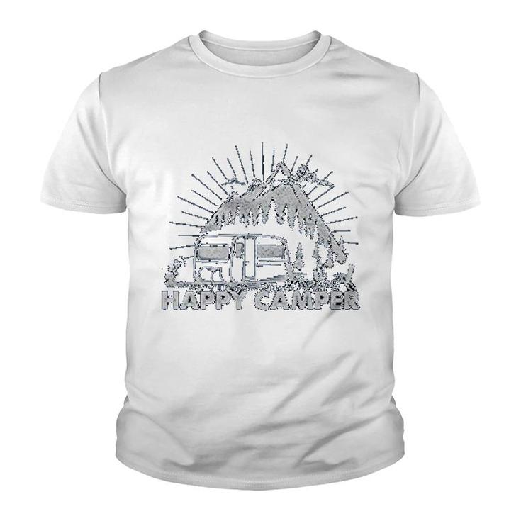 Happy Camper Outdoor Adventure Themed Youth T-shirt
