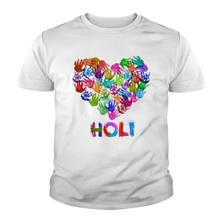 Happy Holi Indian Celebration For Women Men Kids Color India  Youth T-shirt