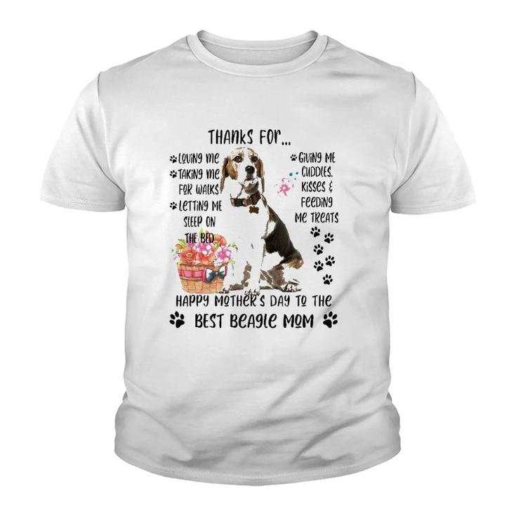 Happy Mother's Day 2021 Beagle Mom Dog Lover Youth T-shirt