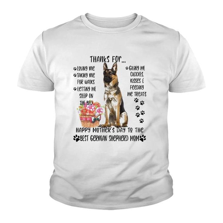Happy Mother's Day 2021 German Shepherd Mom Dog Lover Youth T-shirt