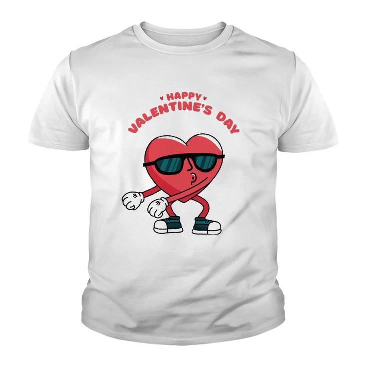 Happy Valentine's Day Funny Heart Valentine's Day Youth T-shirt