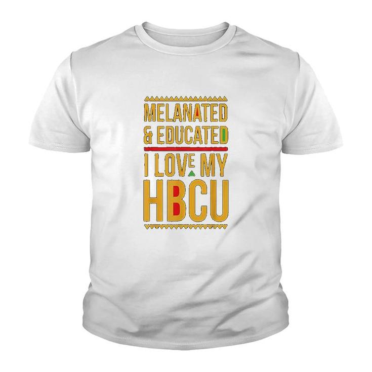 Hbcu Pride  Melanated Educated I Love My Hbcu Youth T-shirt