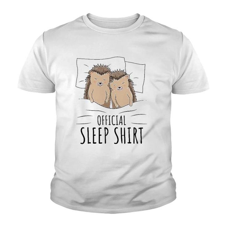Hedgehog Official Sleep  Cute Hedgehog Youth T-shirt